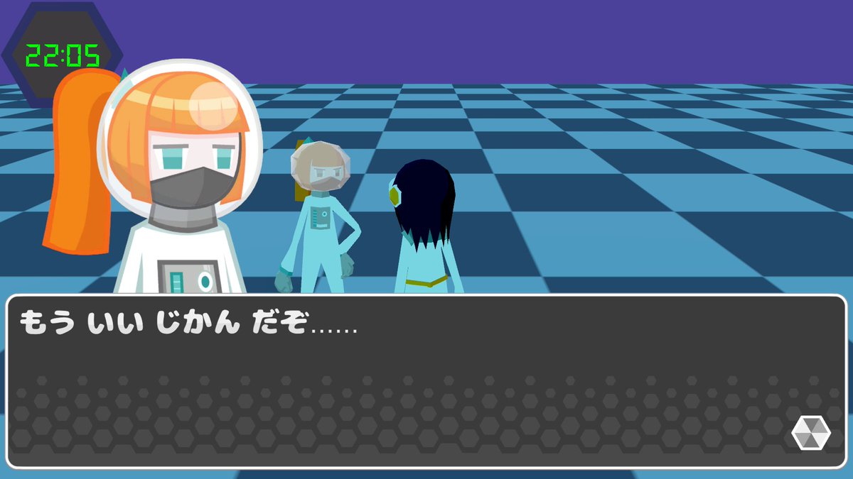 nullcolorlabo's tweet photo. ゲーム内時間で会話も変わる。
#ゲーム制作 #Unity3D https://t.co/f3PSzjyJIy