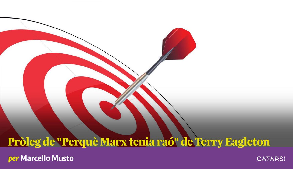 Catarsi magazín (@catarsimagazin) on Twitter photo ✍️<a href="/MarMusto/">Marcello Musto</a> prologa una de les novetats de <a href="/TigrePaper/">Tigre de Paper</a> "Perquè Marx tenia raó" de Terry Eagleton
Una rèplica pedagògica i clarificadora a les principals crítiques que s'han fet a Marx i al marxisme.
catarsimagazin.cat/proleg-de-perq… ✍️<a href="/MarMusto/">Marcello Musto</a> prologa una de les novetats de <a href="/TigrePaper/">Tigre de Paper</a> "Perquè Marx tenia raó" de Terry Eagleton
Una rèplica pedagògica i clarificadora a les principals crítiques que s'han fet a Marx i al marxisme.
catarsimagazin.cat/proleg-de-perq…