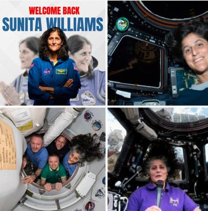 Congratulations to #Sunita #Williams and Butch Wilmore on their successful return after a 9-month mission! Thanks to #NASA for its support! 🌏 🇮🇳♥️
.
.
#india #sunitawilliamsreturn #SpaceHeroes #BackToEarth #SpaceX #Starliner #SunitaReturns #SunitaWilliamsinspace #SunitaWillams