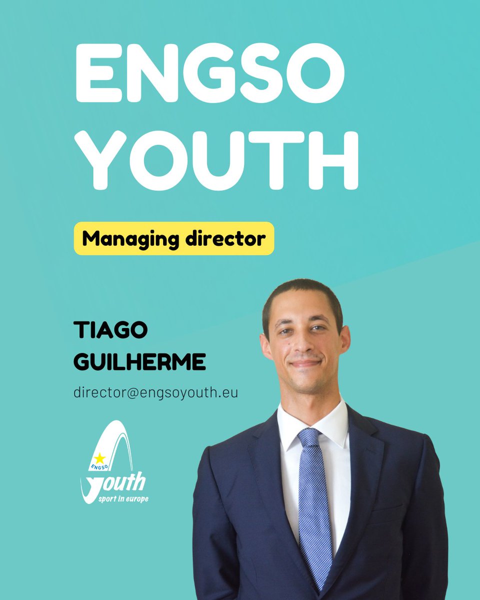 Meet our new Managing Director, <a href="/TiagoMGui/">Tiago Guilherme</a>!  

We’re stepping up🤝🏽for youth and sport as ENGSO Youth moves forward in its development. 

With our policy team strengthened by Chloe Jordan, Tiago Guilherme will take on a new role as ENGSO Youth’s Managing Director.   

#YouthSport