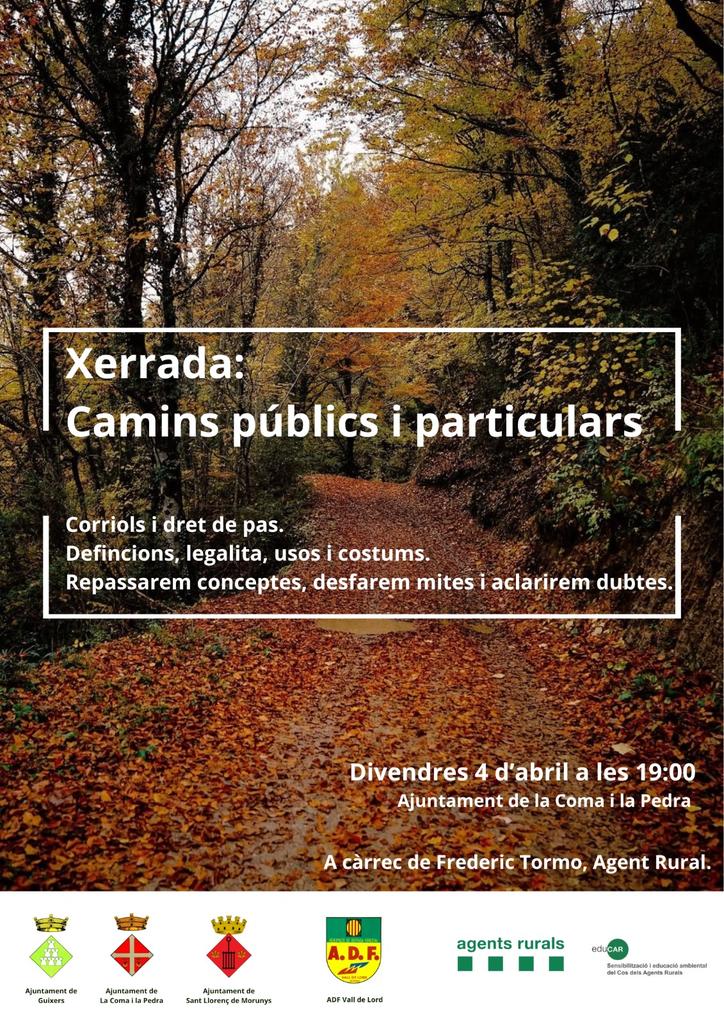 Propera xerrada al Solsonès.