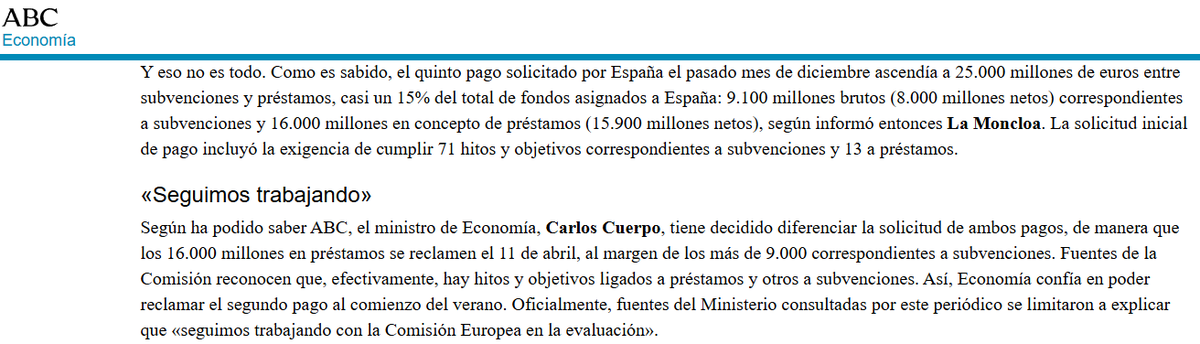 PAFPublica's tweet photo. @abc_es ha filtrado que EUROPA HA BLOQUEADO LOS PAGOS A ESPAÑA, entre otros motivos, POR EL INCUMPLIMIENTO REITERADO de los DERECHOS LABORALES de los INTERINOS en línia con el TJUE
@JuntsxCatMadrid @PODEMOS han presentado enmiendas para solucionarlo
QUE SE APRUEBEN!
@gpscongreso https://t.co/v0sVenIsUg