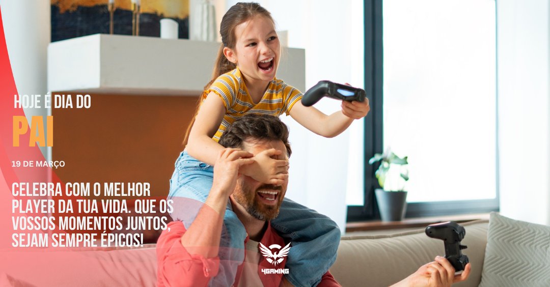 “Neste jogo chamado vida, há um Player 1 que nunca perde uma partida: o nosso Pai! 🎮👾

Hoje é o dia de celebrar o verdadeiro mestre do jogo. Obrigado por cada ensinamento, cada conquista e cada momento épico que passamos juntos!

Feliz Dia do Pai! ❤️🎮 #4gaming #FelizDiaDoPai