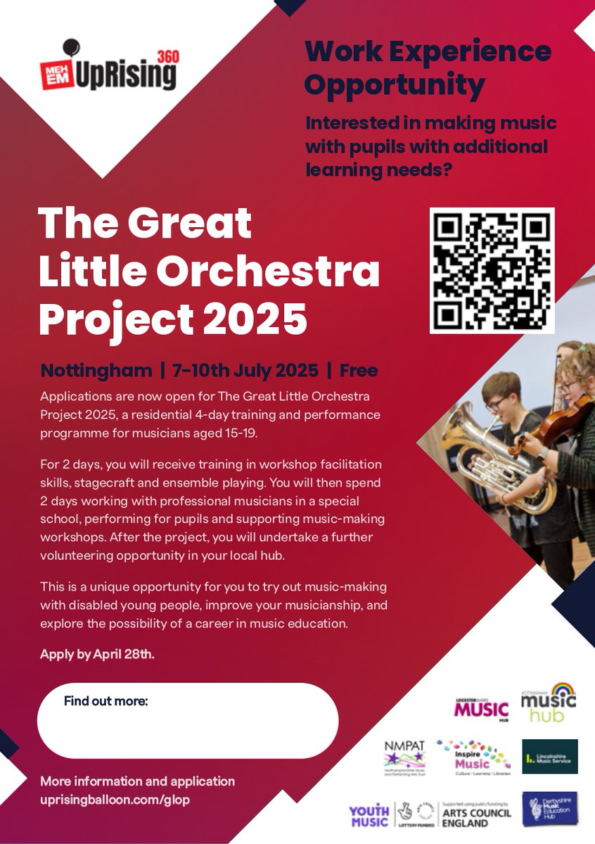 Ben Sellers (@bensellerz) on Twitter photo Applications now open for GLOP '25! A unique work experience opportunity for young musicians in the East Midlands: develop improv and ensemble skills and support workshops in inclusive schools. More info: uprisingballoon.com/glop with thanks to <a href="/ace_national/">Arts Council England</a> <a href="/MishMashProds/">MishMash Productions</a> Applications now open for GLOP '25! A unique work experience opportunity for young musicians in the East Midlands: develop improv and ensemble skills and support workshops in inclusive schools. More info: uprisingballoon.com/glop with thanks to <a href="/ace_national/">Arts Council England</a> <a href="/MishMashProds/">MishMash Productions</a>