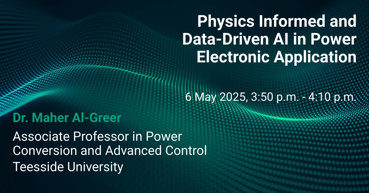 MAlgreer's tweet photo. I’m excited to speak at the PCIM Expo 2025 – the leading event for power electronics!  Join me at the Technology Stage to hear the latest insights in power electronics. See you there! 🤝 https://t.co/nR1HyODx42

#pcim #WeArePCIM #powerelectronics https://t.co/1joQrooMwK