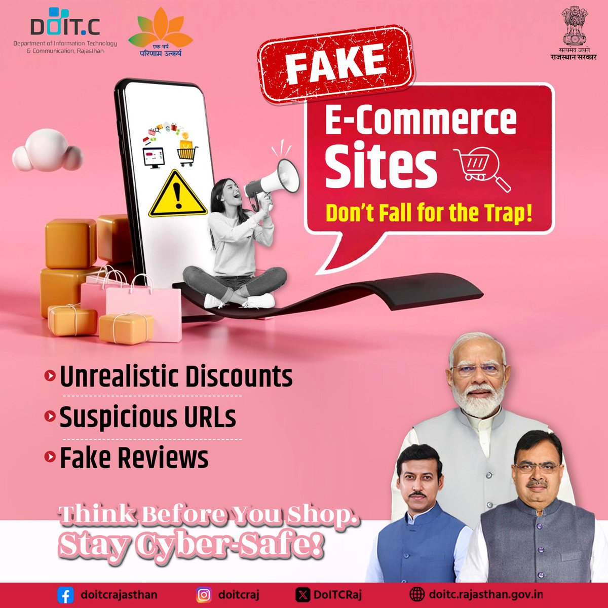 Sandeepbjpkota's tweet photo. Beware of Fake E-Commerce Sites!
Scammers create realistic shopping websites to steal personal data and money. Watch for unrealistic discounts, misspelled URLs, fake reviews and always use secure payment methods.
#CyberSecurity #OnlineFraud #FakeEcommerce #StaySafeOnline https://t.co/tGnk4bFr1v