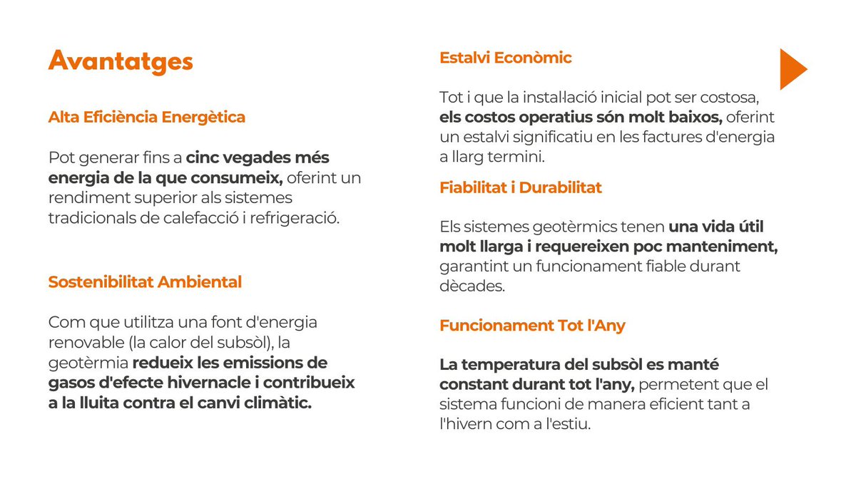 GiDomus's tweet image. ✅ La geotèrmia aprofita la calor de la terra per oferir calefacció, refrigeració i aigua calenta de manera eficient i sostenible.

🟢 Si estàs considerant una actualització al teu sistema de calefacció i refrigeració, la geotèrmia podria ser la millor opció per a tu.