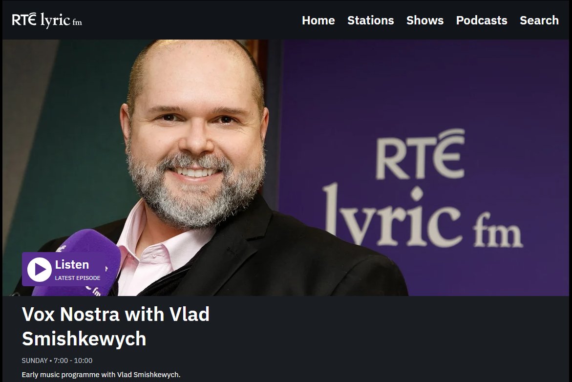 Marty Whelan (@martylyricfm) on Twitter photo Chatting with our pal <a href="/VladSmishkewych/">Vlad Smishkewych</a> currently, all about Early Music Week <a href="/RTElyricfm/">RTÉ lyric fm</a> Chatting with our pal <a href="/VladSmishkewych/">Vlad Smishkewych</a> currently, all about Early Music Week <a href="/RTElyricfm/">RTÉ lyric fm</a>