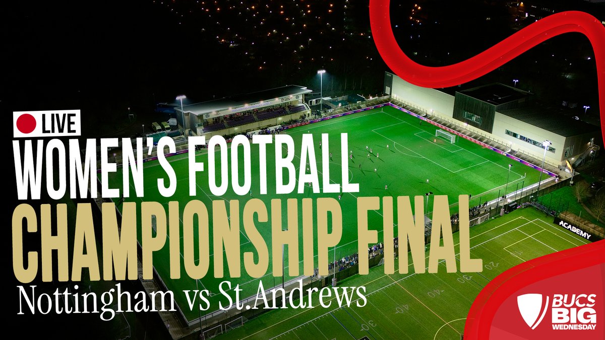 BUCS (@bucssport) on Twitter photo .<a href="/UoNSport/">University of Nottingham Sport</a> take on <a href="/SaintsSport/">Saints Sport</a> in the Women's Football Championship Final! ⚽️🏆
Watch live ➡️ bit.ly/4iVXoPr
#BUCSBigWednesday .<a href="/UoNSport/">University of Nottingham Sport</a> take on <a href="/SaintsSport/">Saints Sport</a> in the Women's Football Championship Final! ⚽️🏆
Watch live ➡️ bit.ly/4iVXoPr
#BUCSBigWednesday