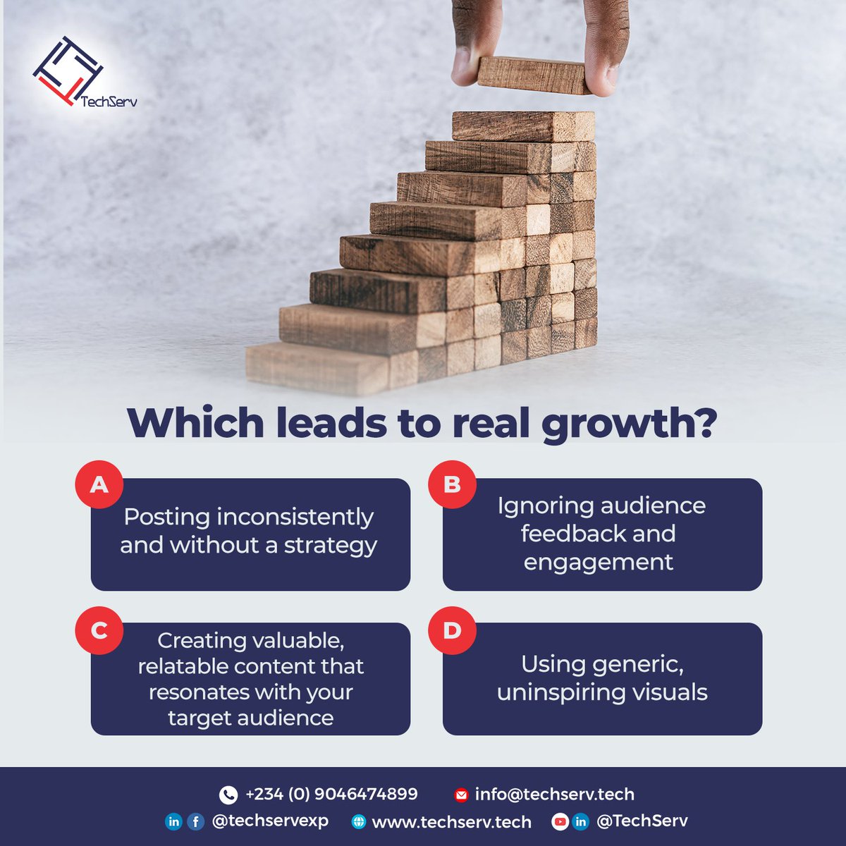 techservexp's tweet image. Which of these do you think is the key to building a strong, lasting online community? Is it A, B, C, or D?  

Drop your answer in the comments; we would love to hear your thoughts!

Rivers Wike Achalugo National Assembly Tinubu Lagos