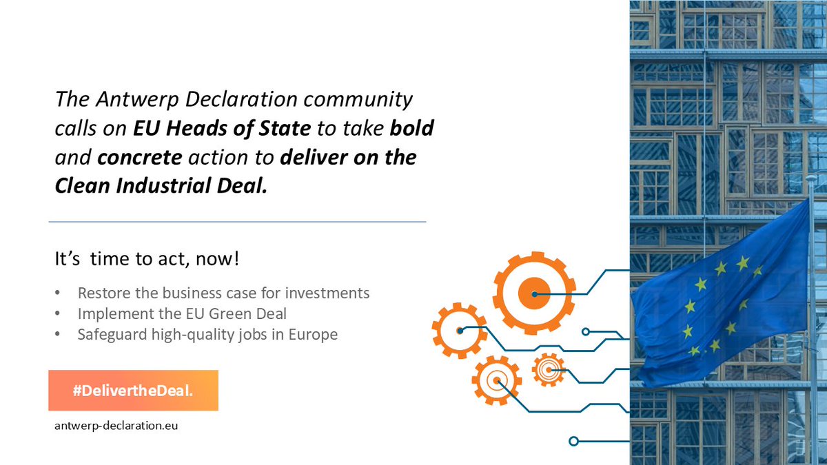 As #EUcompetitiveness takes centre stage at this week’s <a href="/EUCouncil/">EU Council</a> meeting, we urge the EU to take bold, decisive actions to implement the #CleanIndustrialDeal. Europe's industrial future depends on concrete steps.

The new Deloitte report translates the enabling conditions of