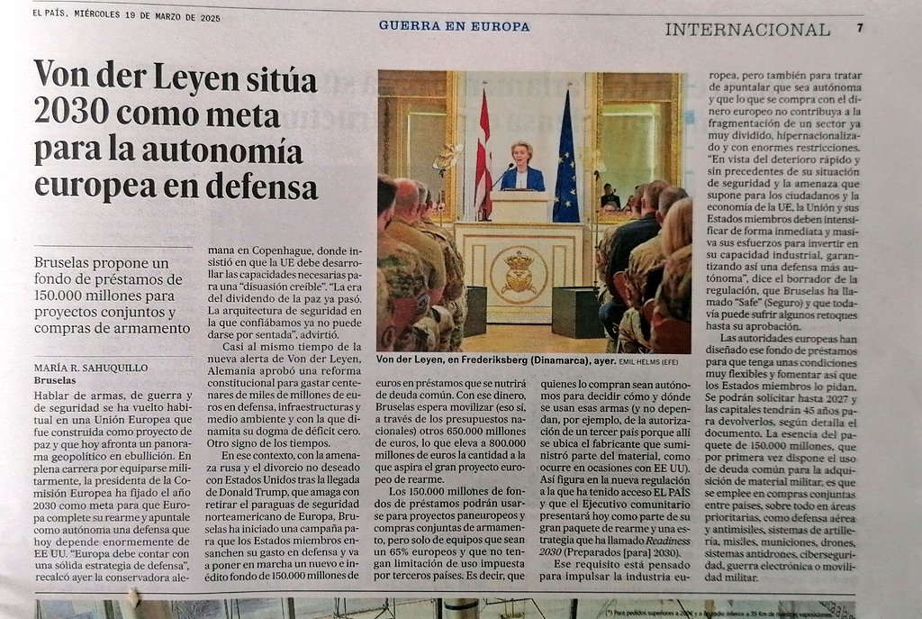 JorgeRiechmann's tweet photo. En 2030 habremos perdido el planeta Tierra (por inacción frente al caos climático), aunque esto no se hará evidente hasta algunos lustros más tarde, pero tendremos una Europa militarizada dispuesta a ir a la guerra... Alucinante. https://t.co/XjcO0MTC4G