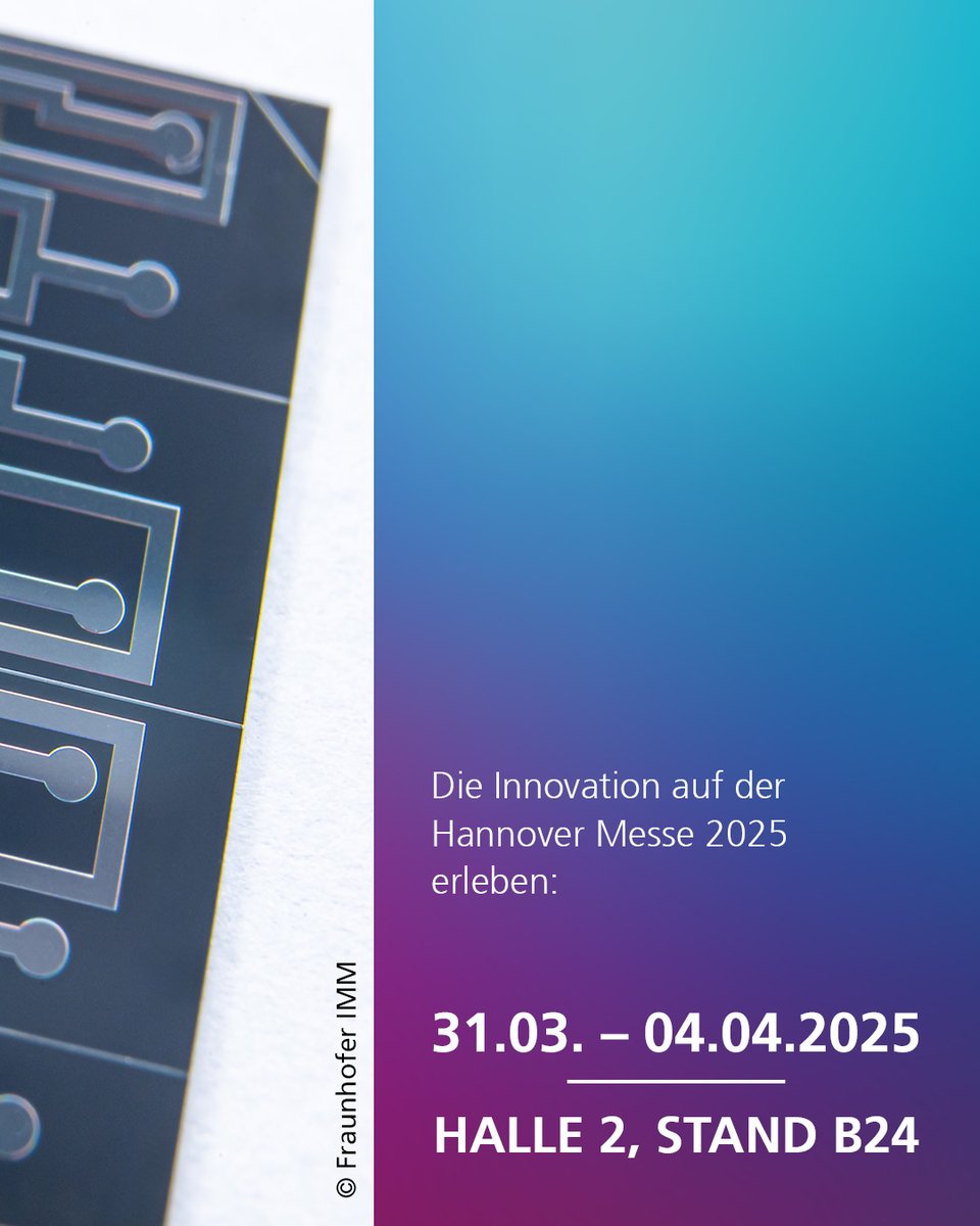 Fraunhofer-Gesellschaft (@fraunhofer) on Twitter photo #Fusion ist entscheidend für künftige Energiesicherheit. Die Herausforderung: mehr Energie gewinnen als verbrauchen. Das <a href="/FraunhoferIMM/">Fraunhofer IMM</a> hat dafür Bolometer, Sensoren für extreme Bedingungen, entwickelt.
📅 #HM25: 🗓️ 31.03.–04.04.2025 📍 Halle 2, Stand B24
s.fhg.de/pCiT #Fusion ist entscheidend für künftige Energiesicherheit. Die Herausforderung: mehr Energie gewinnen als verbrauchen. Das <a href="/FraunhoferIMM/">Fraunhofer IMM</a> hat dafür Bolometer, Sensoren für extreme Bedingungen, entwickelt.
📅 #HM25: 🗓️ 31.03.–04.04.2025 📍 Halle 2, Stand B24
s.fhg.de/pCiT