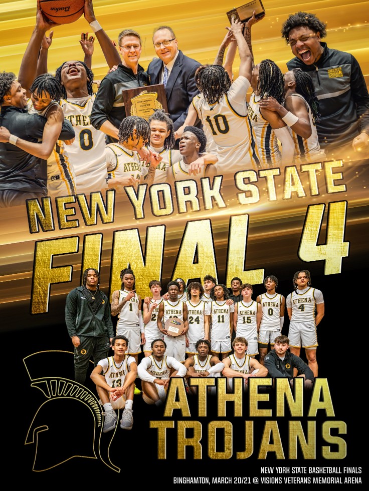 Greece Athena Boys Basketball (@gahsboyshoops) on Twitter photo 🚨Binghamton Bound! 🚨🚨
The Trojans are headed to the NYS Class AA Final Four Tournament! Semi-Final Game: 3.20.2025 - 4:15PM
"Job Finished?"
Tickets: gofan.co/event/2980428?…
Watch it Live: nfhsnetwork.com/events/nysphsa…
<a href="/AthenaHigh/">Greece Athena HS</a> <a href="/GreeceAthenaMS/">Athena Middle School</a>
<a href="/PerfectMotionP2/">Perfect Motion Photography</a> 🚨Binghamton Bound! 🚨🚨
The Trojans are headed to the NYS Class AA Final Four Tournament! Semi-Final Game: 3.20.2025 - 4:15PM
"Job Finished?"
Tickets: gofan.co/event/2980428?…
Watch it Live: nfhsnetwork.com/events/nysphsa…
<a href="/AthenaHigh/">Greece Athena HS</a> <a href="/GreeceAthenaMS/">Athena Middle School</a>
<a href="/PerfectMotionP2/">Perfect Motion Photography</a>