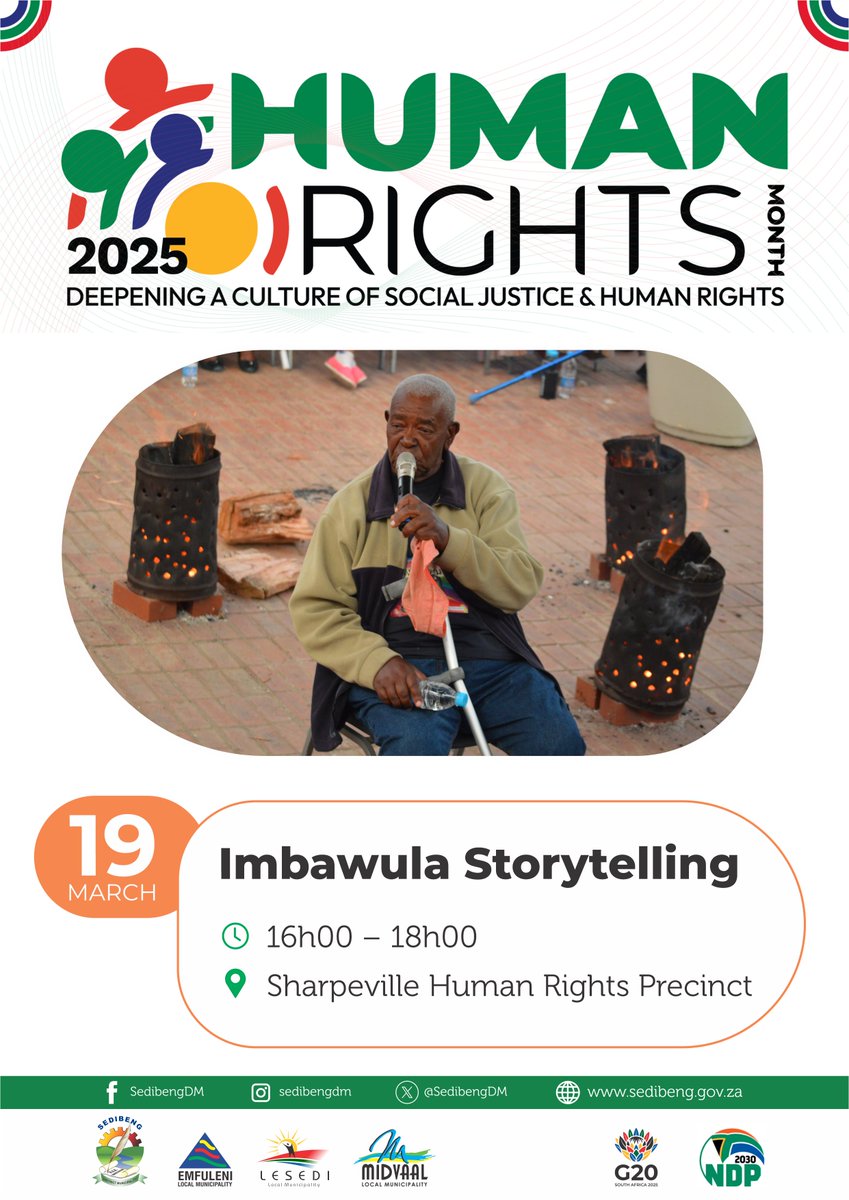 📢 Visit the Sharpeville Monument Today! 🕊️

Join us this afternoon at the Sharpeville Monument to hear stories about the Sharpeville Massacre - a defining moment in our history. Let’s reflect, remember, and learn as we shape a better future together.

#SocialJusticeRights4All