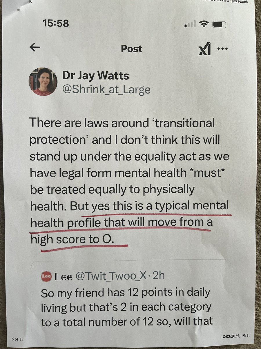 MCOT20's tweet image. For anyone with a mental health illness who did not understand how the disabled benefits slash particularly discriminates against them, even severe mental illness, this is why and how: #DisabilityBenefits #MentalHealth #LabourAreDangerous