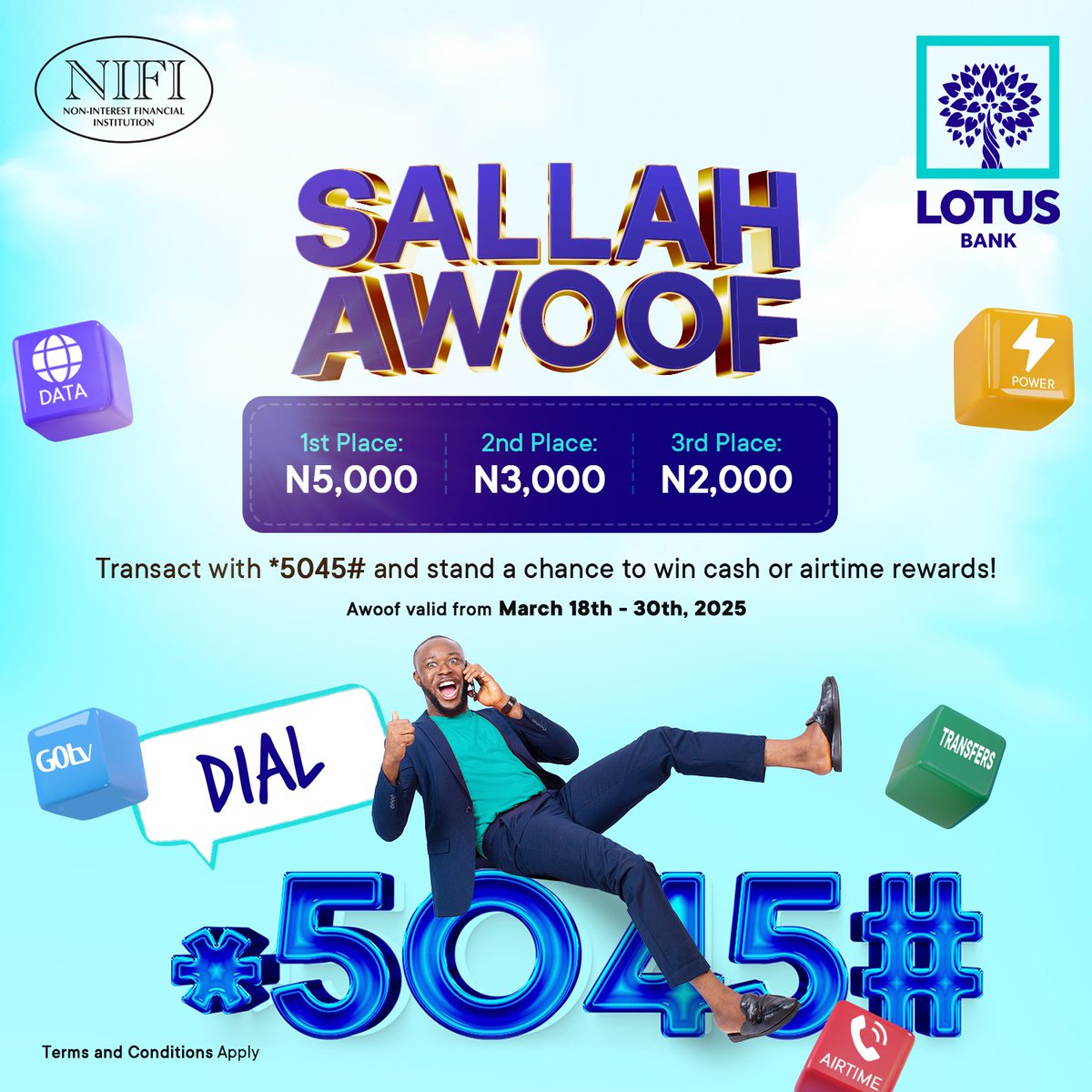 Transact via *5045# for a chance to win cash &amp; airtime rewards. Don’t miss out - transact now!