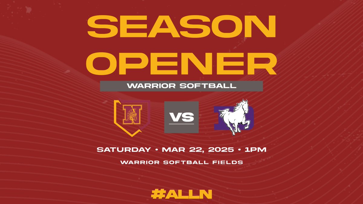 North Warriors AD (@northwarriorsad) on Twitter photo 🥎SEASON OPENER🥎
🥎 <a href="/wn_softball/">WNSoftball</a> vs DeSales
📌 WNHS Softball Fields
⏲️ 1PM JV/VAR Start
Best of luck girls!
#ALLN 🥎 🥎SEASON OPENER🥎
🥎 <a href="/wn_softball/">WNSoftball</a> vs DeSales
📌 WNHS Softball Fields
⏲️ 1PM JV/VAR Start
Best of luck girls!
#ALLN 🥎