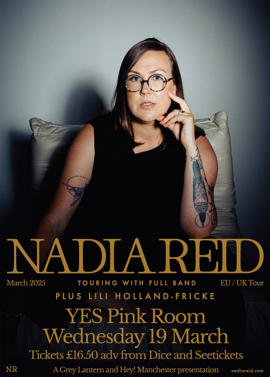TONIGHT: We team up with #GreyLantern to welcome <a href="/HelloNadiaReid/">Nadia Reid</a> to <a href="/yes_mcr/">YES</a> Pink Room! Doors 7.30pm, Lili Holland-Fricke is on at 8pm and Nadia and band at 9pm. Advanced tickets still available, or you can pay on the door. Full info: heymanchester.com/nadia-reid#info