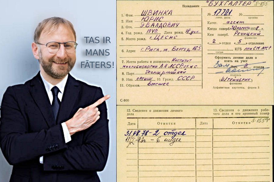 taisniba_com's tweet photo. 1/4 KF joprojām kontrolē Satiksmes ministriju. Vienu VDK aģenta dēlu (Briškenu) nomainīja cits VDK aģenta dēls Švinka, kura tēvs ar segvārdu „бухгалтер” uzticīgi kalpoja VDK. A.Švinka turpina tēva iesākto. 🧶⬇️ https://t.co/2uZvoVPM3t
