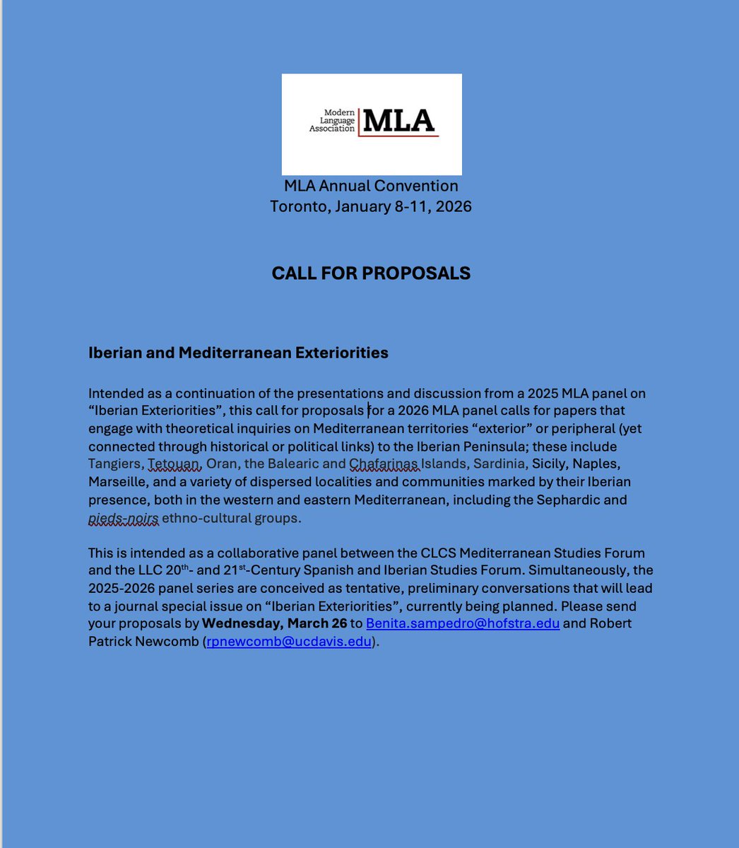 CFP (and future publication).
Please send your proposals by Wednesday, March 26.