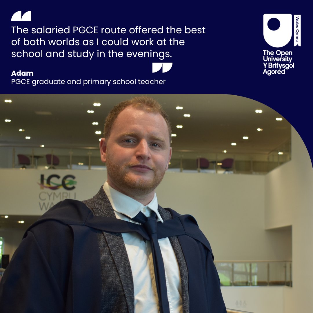 Earn a salary while studying to become a fully qualified teacher. With the innovative salaried PGCE route from The OU in Wales, you can study while working in a school. 

Apply now for September 2025 start. 

Find out more here: ow.ly/yNEZ50Vb18u
