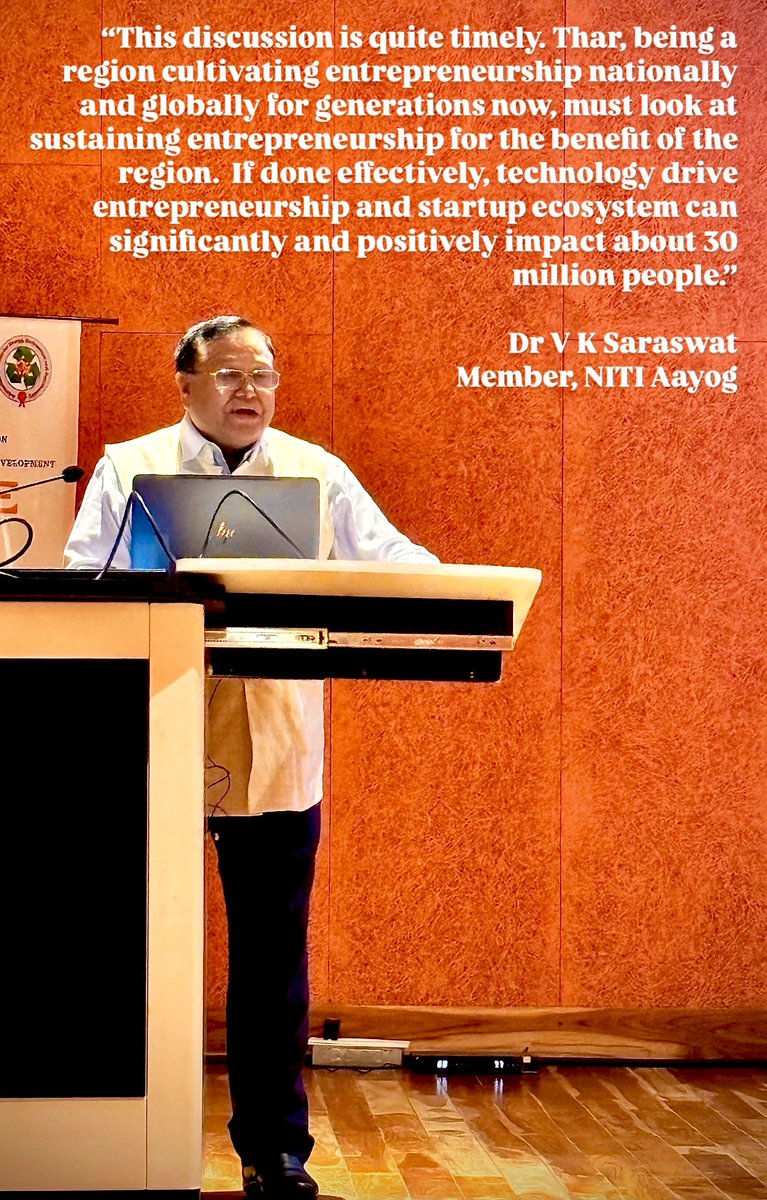 Indian National Science Academy (INSA) (@insa_academy) on Twitter photo Dr <a href="/DrVKSaraswat49/">Dr V K Saraswat</a> , Member, <a href="/NITIAayog/">NITI Aayog</a> elucidated that Thar has a unique biodiversity and ecotourism potential in addition to being renewable energy powerhouse during #THRIVE2025
<a href="/iitjodhpur/">Indian Institute of Technology Jodhpur</a> Dr <a href="/DrVKSaraswat49/">Dr V K Saraswat</a> , Member, <a href="/NITIAayog/">NITI Aayog</a> elucidated that Thar has a unique biodiversity and ecotourism potential in addition to being renewable energy powerhouse during #THRIVE2025
<a href="/iitjodhpur/">Indian Institute of Technology Jodhpur</a>