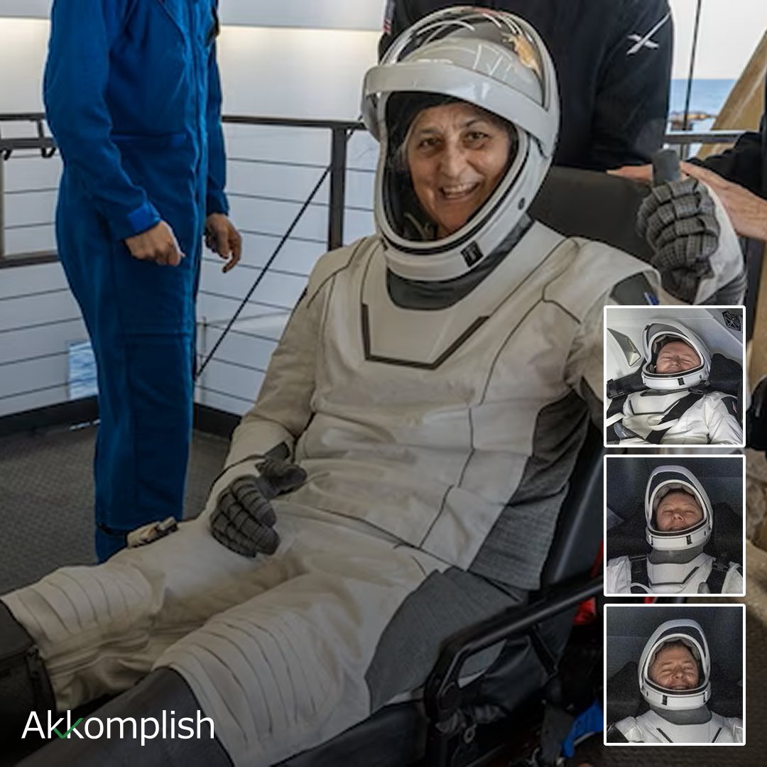 AkkomplishGroup's tweet photo. 🌍🚀 Congratulations to the Space Team! 🚀🌍
The entire team at Akkomplish extends our heartfelt congratulations to the amazing space crew on their successful return to Earth! 🎉✨
#crew9 #nasa #CrewReturn #WelcomeBack #SunitaWilliams #SpaceHeroes #MissionAccomplished #akkomplish https://t.co/CGWachDtzr