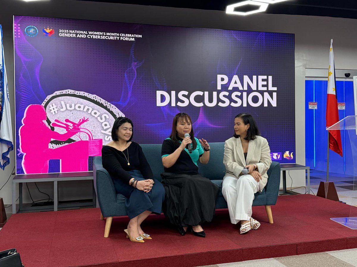 ExperienceCNVRG's tweet photo. Earlier today, the Department of Information and Communications Technology (@DICTgovph), through the Cybercrime Investigation and Coordinating Center, mounted Juana Tech, a women uplifting women forum that focuses on the current issues faced by women online and their careers offline.

Converge VP and Head of Corporate Communications and Public Relations Jay-Anne Encarnado (@jrencarnado) shared the company's initiatives in upholding the welfare of women while actively promoting women empowerment and gender equality.

Jay-Anne talked about her personal journey as a woman leader and her thoughts on how women leaders and professionals can drive greater female representation in the male-dominated science and technology sector.

#JuanaSays
#WEcanbeEquALL
#ConvergeTayo