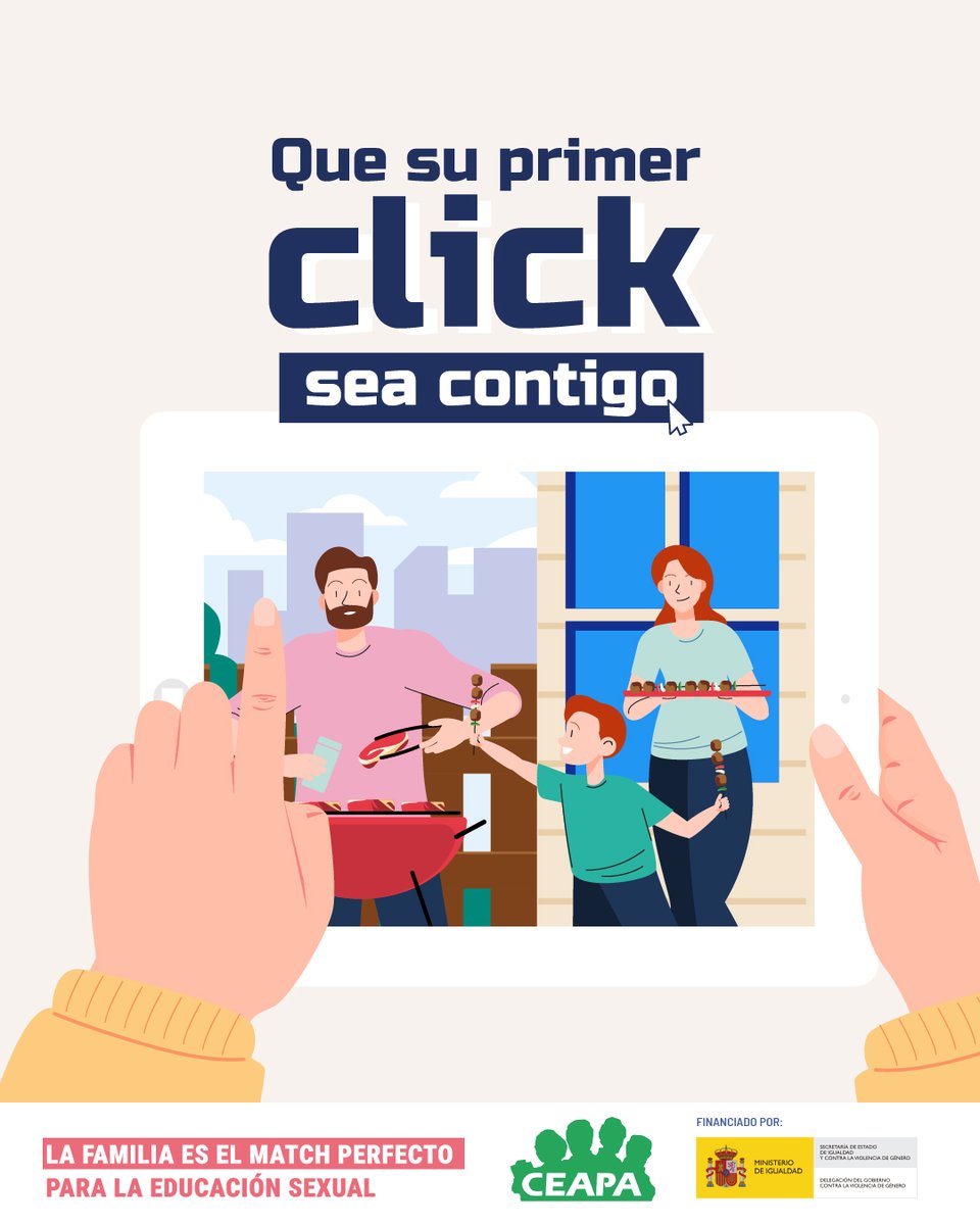 El primer contacto con la pornografía ocurre entre los 8 y 12 años😓En CEAPA queremos concienciar a las familias sobre los riesgos y consecuencias de esta problemática
Conoce nuestra campaña 'Que su primer click sea contigo' aquí: bit.ly/ClickContigo