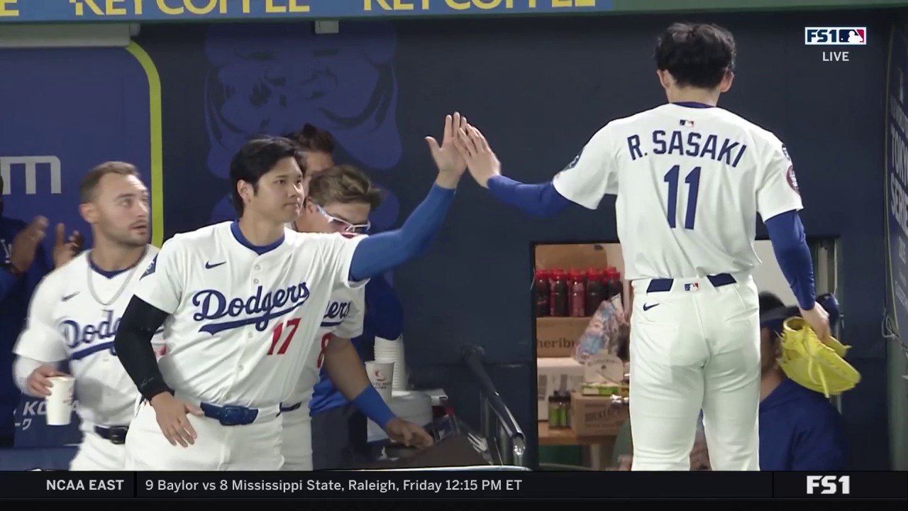 ドジャース大谷翔平選手佐々木朗希選手着用 オープン戦キャップ