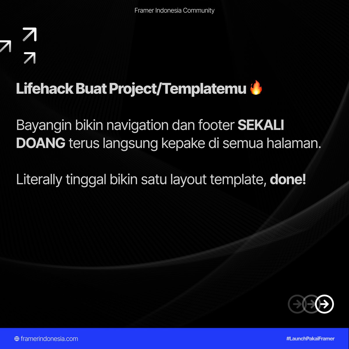 framerindonesia's tweet photo. Sekarang ga perlu bingung buat reuseable component dengan copas disetiap halaman. 

Fitur baru 'Layout templates' bikin mudah dengan sekali bikin, langsung diimplementasi ke semua halaman. 

Cobain yuk 👀

#LaunchPakaiFramer #Framer #FramerIndonesia https://t.co/eqylokART6