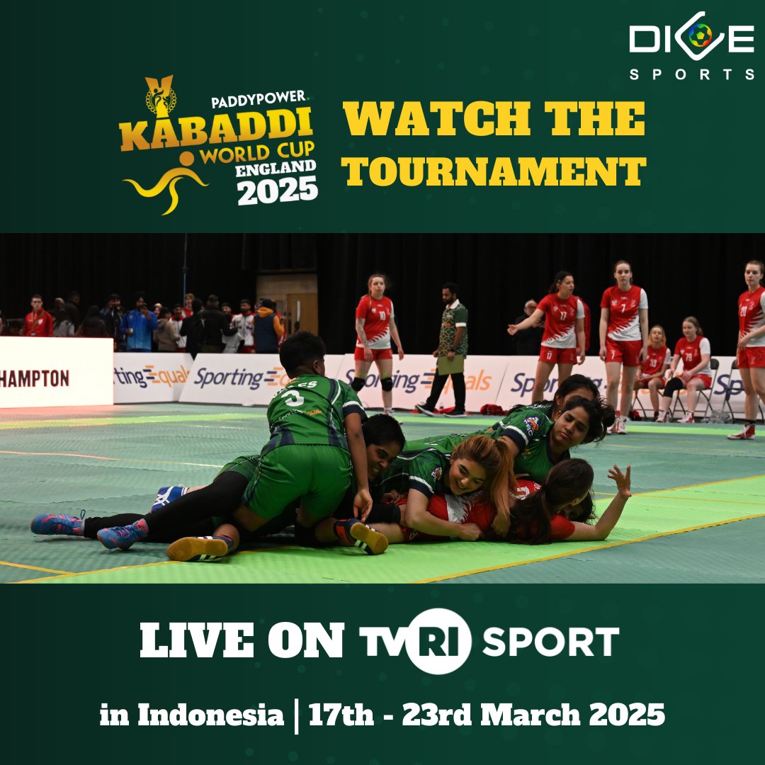 DICE Verse (@godiceverse) on Twitter photo Already some unforgettable moments – and they're just getting started in the <a href="/kabaddiwc2025/">kabaddiworldcup2025</a>. Catch the rest live in Indonesia on TVRI Sport until 23rd March.
#DICEVerse #kabaddiworldcup2025 #kwc2025 #JourneyToKWC25 #RaidersReady #InclusiveSport #tvri #tvrisports Already some unforgettable moments – and they're just getting started in the <a href="/kabaddiwc2025/">kabaddiworldcup2025</a>. Catch the rest live in Indonesia on TVRI Sport until 23rd March.
#DICEVerse #kabaddiworldcup2025 #kwc2025 #JourneyToKWC25 #RaidersReady #InclusiveSport #tvri #tvrisports