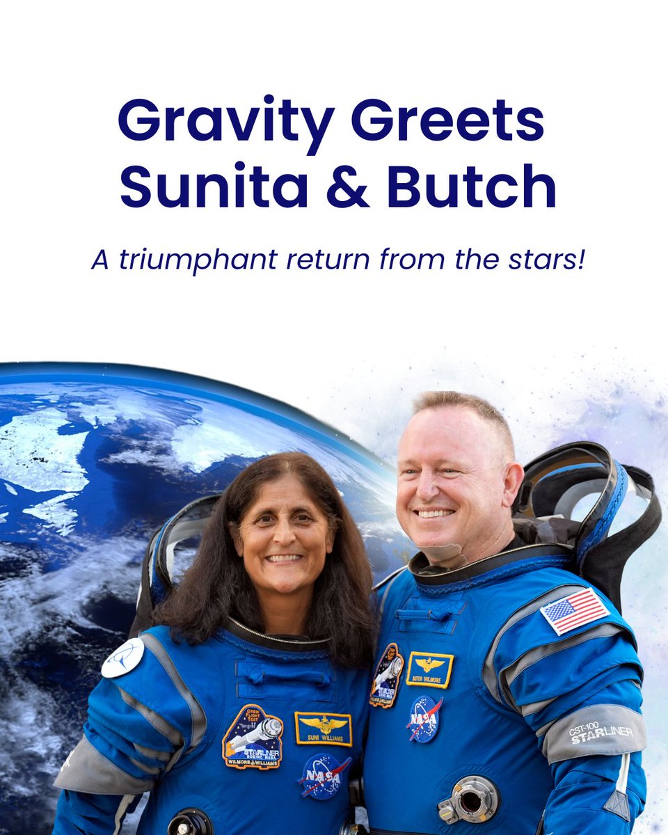 TargetBay's tweet photo. Back on solid ground, but forever among the stars.🌟 

Welcome home, Sunita &amp; Butch!

#sunithawilliams #butch #targetbay https://t.co/KoMTzvUG90