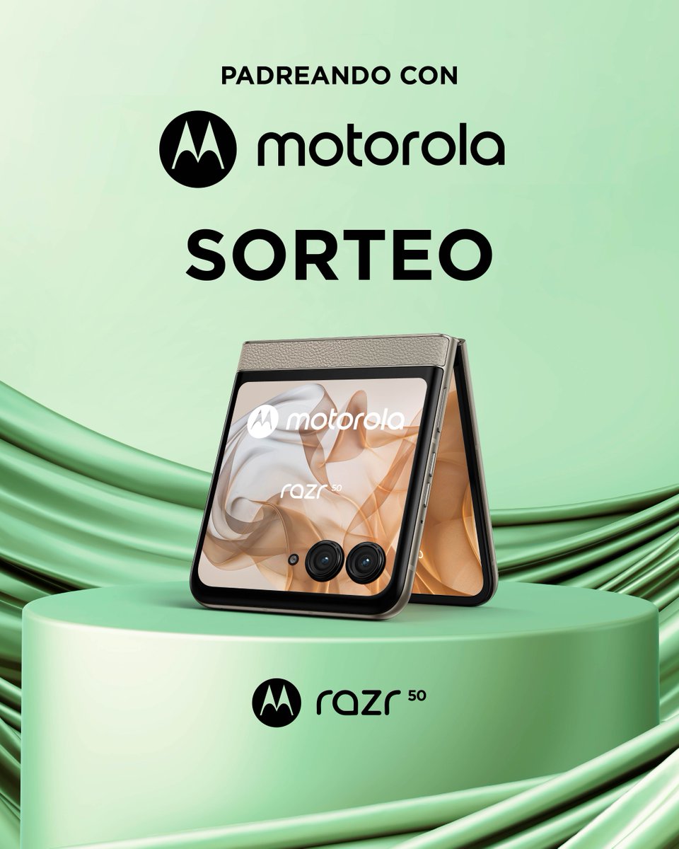#SORTEO | En el #DíaDelPadre queremos que le hagas el mejor regalo. 🎁

Sorteamos un Razr 50 y conseguirlo es muy fácil:

1️⃣Sigue a <a href="/MotorolaESP/">Motorola España</a>
2️⃣RT a este post
3️⃣Responde al post mencionando a alguien

*Sorteo disponible hasta 23/03 BBLL 👉 epr.ms/42ff8zK