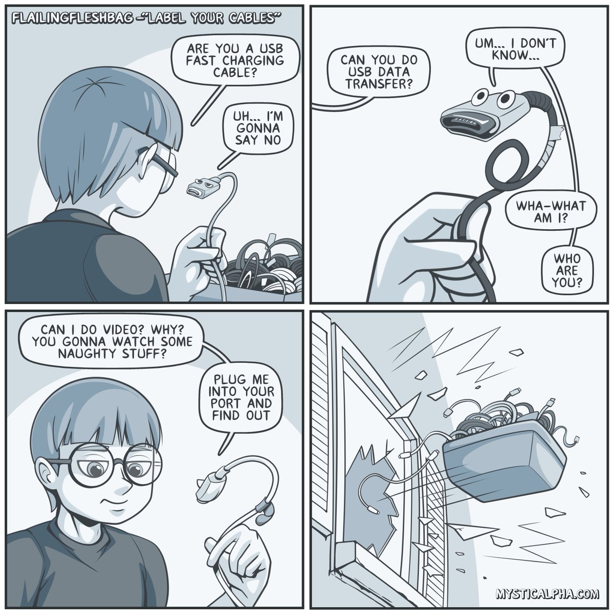 you did what with my pink charger cable?! #webcomic #comic