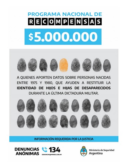 arilijalad's tweet photo. Hay el doble de recompensa para ser buchón de Bullrich qué para encontrar a Loan o a los bebés robados en Dictadura https://t.co/M7DlyxMCsj