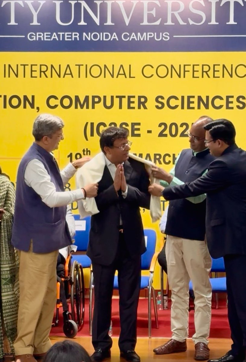 Prometheus_Edu's tweet image. Honored and Proud!

We are thrilled to share that Mr. Mukesh Sharma, Founder Chairperson and CEO has been awarded the Amity Excellence Award at the International Conference on Innovation, Computer Sciences, and Engineering (IC3SE 2025) hosted today at Amity University.
