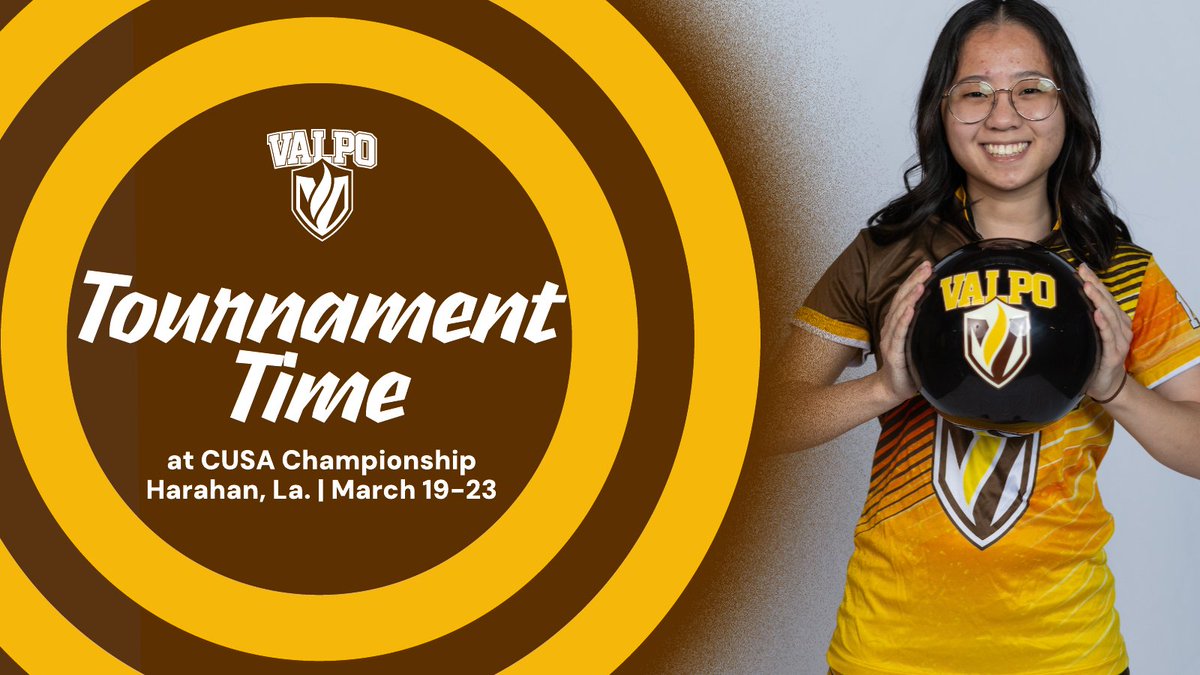 It’s tournament time for <a href="/ValpoBowling/">Valpo Bowling</a>!

🎳 at CUSA Championship
📍: Harahan, La. (Colonial Lanes)
📅: March 19-23
Wednesday 💻: espn.com/watch/player/_…

#GoValpo