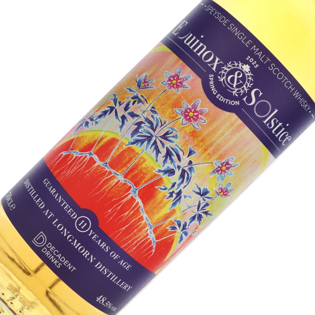 DecadentDrinks's tweet image. Spring is (almost) here… 🌿🌸

Launching tomorrow: Equinox &amp;amp; Solstice Spring 2025! An 11-year-old Longmorn from two 2013 first-fill barrels—lush, fruity, dangerously drinkable. 

#EquinoxAndSolstice #Longmorn #DecadentDrinks #NewRelease