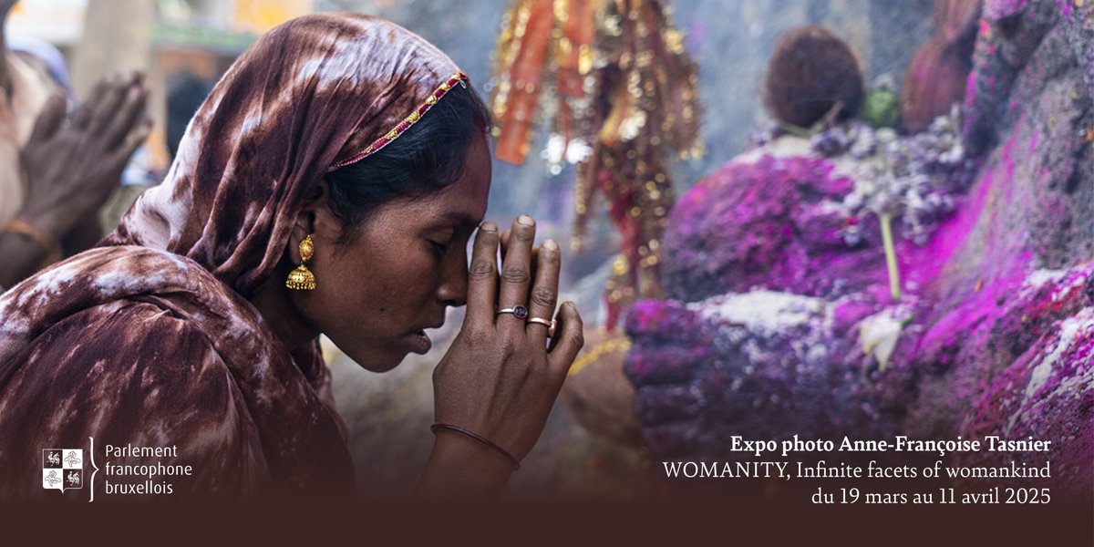📷 Expo “Womanity” d'Anne-Françoise Tasnier, fruit de 8 années de voyages et de rencontres, un long dialogue avec celles qui, à travers le monde, incarnent 1001 nuances du féminin. 
👉  à voir du 19/03 au 11/05, lu-ve 10h-16h30
ℹ &amp; #expo virtuelle : bit.ly/expo-womanity
