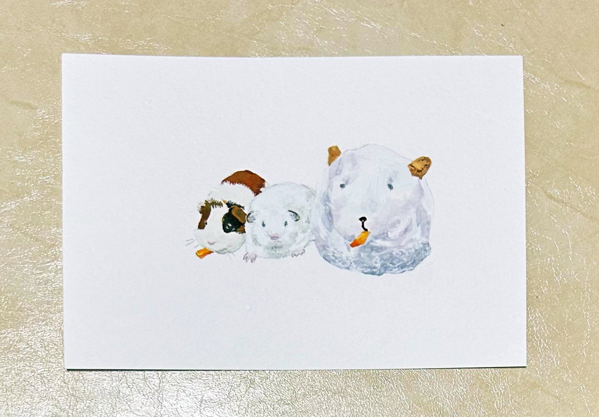 寒い１日でしたね:;(∩'-'∩);:

あまりにもかわいくてお気に入りなので、こちら↓を参考に描きました🥕

#かみね動物園 
#モルモット