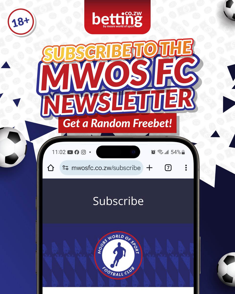 Subscribe to the MWOS FC Newsletter‼️
Comment with proof of your subscription✅ 
1⃣0⃣0⃣ random accounts will WIN #freebet worth $1💸💸
Be sure to like, repost and comment⏩
#MWOSMakesWinners
#TheHomeOfSportsBetting