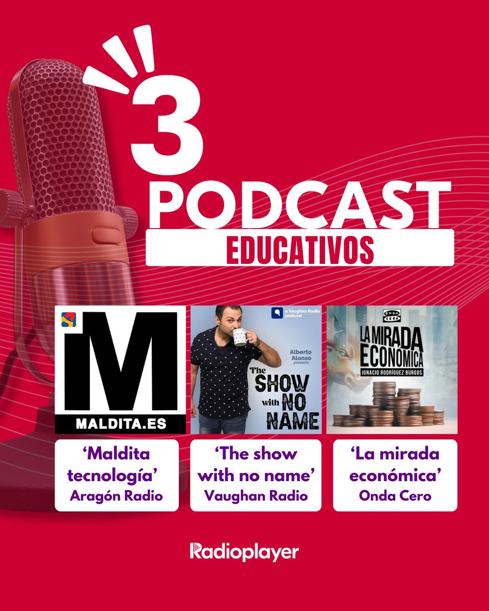 Aprende con la radio: estos 3 podcast sobre temas de todo tipo lo demuestran: inglés, economía, tecnología...
¿QUÉ TE APECETE APRENDER HOY? 

Tienes todas las emisoras en Radioplayer, ¡el lugar de todas las radios! 📲❤🎧

#podcast #radio #radioplayer