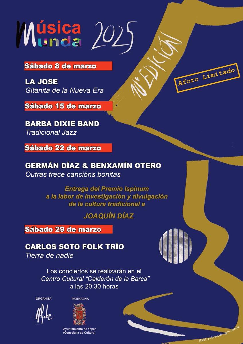 Deseando que llegue el viernes para disfrutar en Musicamunda del estupendo zanfonista Germán Díaz y entregar el premio a la labor de investigación y divulgación de la cultura tradicional al gran Joaquín Díaz. <a href="/GermanDiazLopez/">Germán Díaz</a>