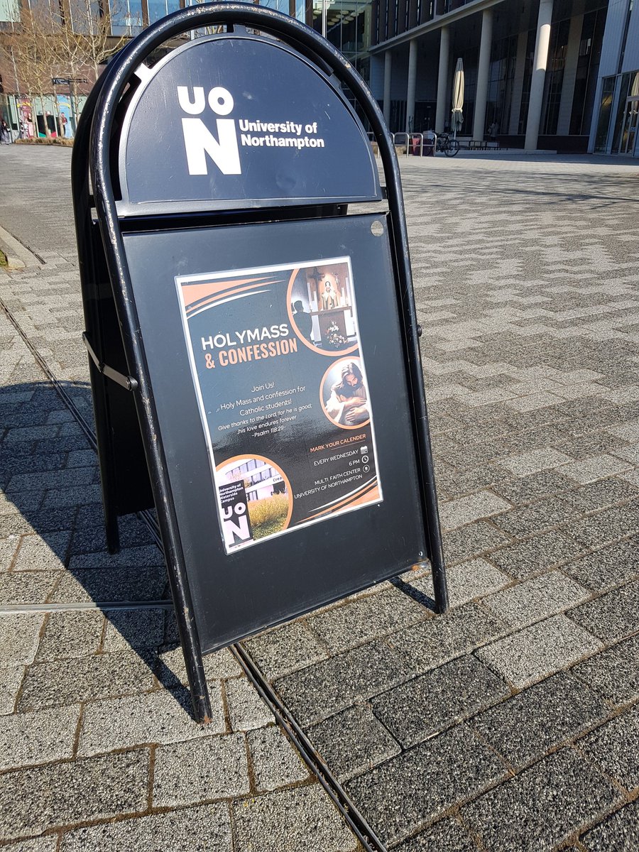 Chaplain at UON (@chpuninorthants) on Twitter photo A glorious morning here today at Waterside campus of <a href="/UniNorthants/">UniofNorthampton</a>. Stuart's on Drop-In by The Ground (but forgotten his sign!), there's a Multi-Faith Chaplaincy Team Meeting this afternoon, & Fr. Ditto's Mass this evening. What's not to like? A glorious morning here today at Waterside campus of <a href="/UniNorthants/">UniofNorthampton</a>. Stuart's on Drop-In by The Ground (but forgotten his sign!), there's a Multi-Faith Chaplaincy Team Meeting this afternoon, & Fr. Ditto's Mass this evening. What's not to like?