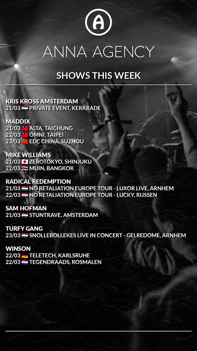 Shows this week by Anna Agency