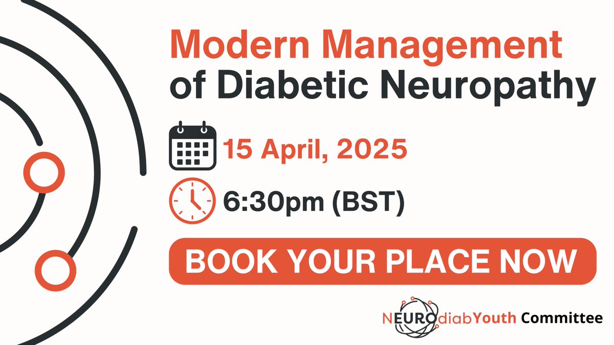 🗞️ NEWS: Diabetic neuropathy to be explored in forthcoming webinar.

Read more here: tinyurl.com/3m6wppw4