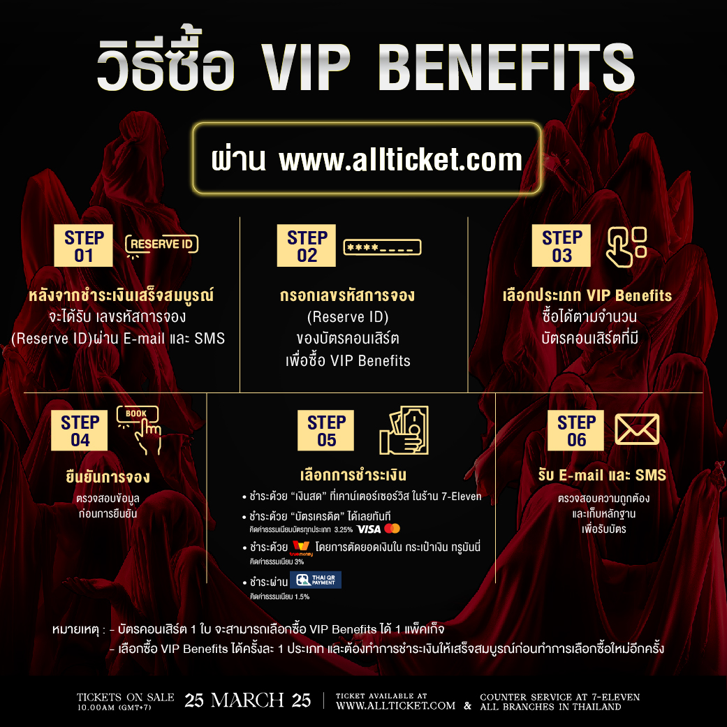 wayferrecords's tweet photo. est Cola presents "JEFF SATUR RED GIANT CONCERT"
วิธีการซื้อบัตรคอนเสิร์ต และ VIP Benefits (How to Buy Tickets and VIP Benefits)
⁣
🎫 เปิดจำหน่ายบัตรคอนเสิร์ต 25 มีนาคม 2568 | 10 โมงตรง
🎫 เปิดจำหน่าย VIP Benefits 25 มีนาคม 2568 | 6 โมงเย็น (โดยนำ Reserve ID จากการซื้อบัตรคอนเสิร์ตมาใช้ซื้อ VIP Benefits)
⁣
ที่ ALL TICKET และ เคาน์เตอร์เซอร์วิสในร้าน 7-Eleven ทุกสาขาทั่วประเทศ
⁣
วันแสดง
✺ 3 พฤษภาคม 2568 
✺ อิมแพ็ค อารีน่า เมืองทองธานี
⁣
#estColaBorntobeAwesome
#เอสโคล่าเกิดมาซ่ากล้าเป็นตัวเอง
#บิโอเร
#Rayban
#HondaMotorcycleThailand
#JeffSaturRedGiantConcert
#JeffSatur
#StudioOnSaturn
#WayferRecords
#WarnerMusicThailand