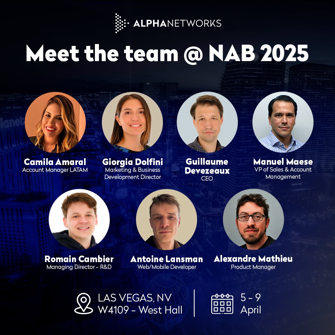 AlphaNetworks_'s tweet image. The countdown to #NAB2025 is on! ⏳🎲

Join us at 𝗯𝗼𝗼𝘁𝗵 𝗪𝟰𝟭𝟬𝟵 where the Alpha Networks team will be showcasing cutting-edge innovations that will take your #videoplatform to the next level. 

🔗 Discover what we’re bringing: alphanetworks.tv/en/news/nab-sh…

#OTT #StreamingMedia